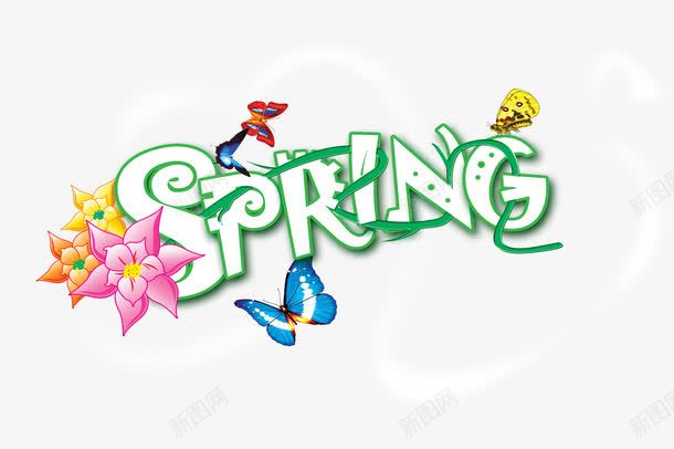 springpng免抠素材_88icon https://88icon.com 春天 春季 春游 蝴蝶 鲜花