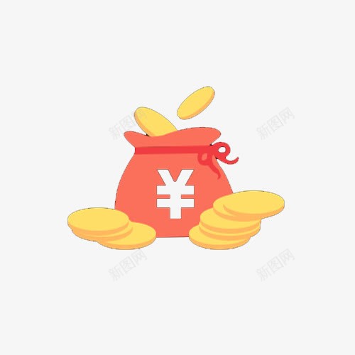 钱多多钱包金币png免抠素材_88icon https://88icon.com 红包 红色 金币 钱包