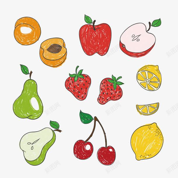 手绘涂鸦水果手帐元素png免抠素材_88icon https://88icon.com 免抠图 手帐 手帐贴纸 手绘 新鲜 柠檬 梨子 水果 苹果 草莓 黄桃