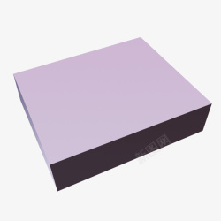 淡紫色包装盒简约长方形素材