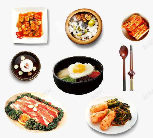 韩国料理psd免抠素材_88icon https://88icon.com 泡菜 烤肉 石锅拌饭 美食 豆腐 韩国