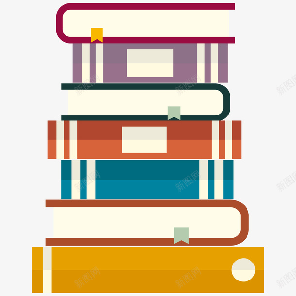 一摞摆放整齐的书png免抠素材_88icon https://88icon.com 书本 五彩 图书馆 学习 学生 文化 知识 纸张