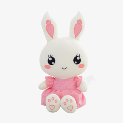 粉红色小白兔公仔素材