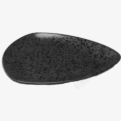 立体纹路盘子黑色点点立体简约家用陶瓷盘子高清图片