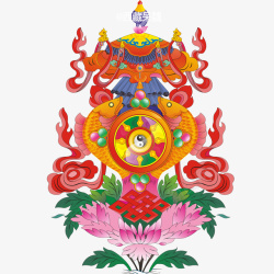 西藏传统西藏花纹特点文化高清图片