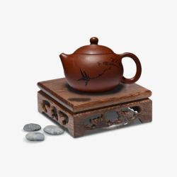 中式茶具紫砂茶壶高清图片