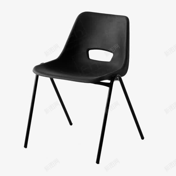 欧式简约黑色办公椅png免抠素材_88icon https://88icon.com 产品实物 办公椅 塑胶材质 椅子 简约欧式 靠背椅 黑色