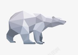 北极熊马赛克渐变素材