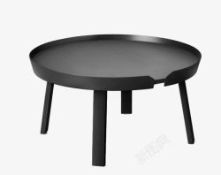 黑色四脚小圆桌素材