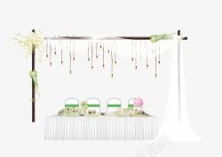 森系主题婚礼花艺主体婚礼签到桌高清图片