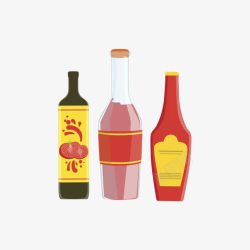 酱油瓶卡通透明易碎品玻璃番茄酱酱油红酒包高清图片