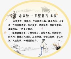 异形板苏轼校园文化展板高清图片