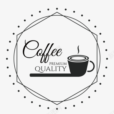 简约杯子几何线条咖啡logo矢量图图标图标