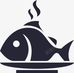 黑色餐饮门头焖海味图标高清图片