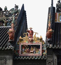 岭南文化屋顶雕塑素材