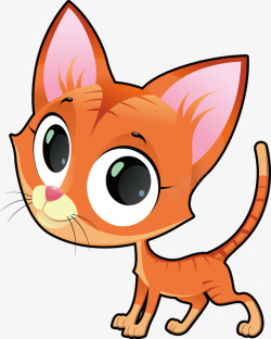 小狐狸手绘卡通可爱动物小猫高清图片