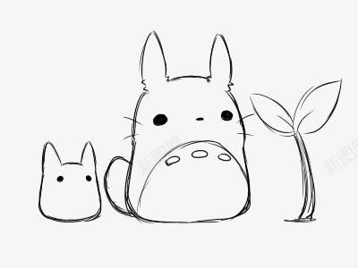 龙猫png免抠素材_88icon https://88icon.com 卡通 宫崎骏 手绘 简约 线条
