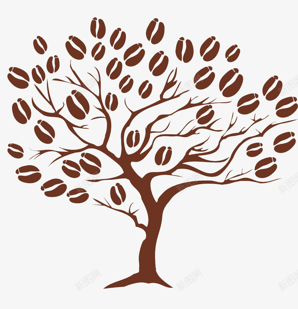 卡通咖啡树png免抠素材_88icon https://88icon.com 卡通树 咖啡树 咖啡豆 树木 棕色 简笔咖啡豆