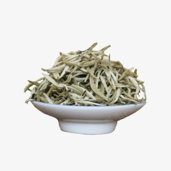 一杯绿茶茶叶摄影产品实物白毫银针高清图片