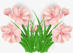 春天粉色花朵装饰素材