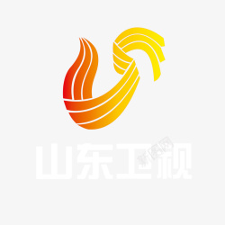 标志纹理黄色渐变山东卫视logo标志矢量图图标高清图片