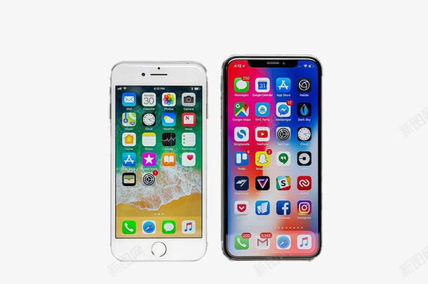 iphonex手机两种屏幕尺寸展示png免抠素材_88icon https://88icon.com 55寸 58英寸 Apple X iPhone iphone iphonex x 手机 手机屏幕展示图 苹果