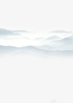 云雾缭绕群山图素材