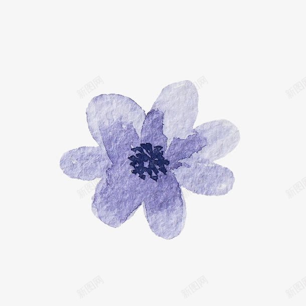 紫色的花png免抠素材_88icon https://88icon.com png 水彩花 紫色 花