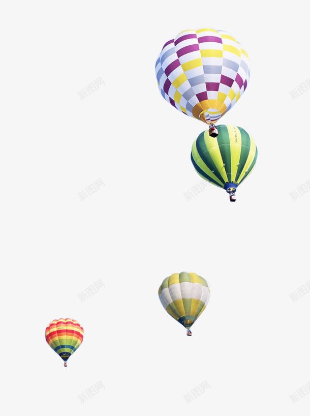 空中的气球png免抠素材_88icon https://88icon.com 免费PNG 彩色 热气球 球 绿色