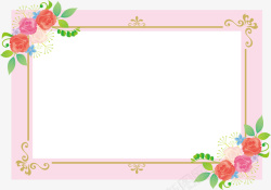 粉色母亲节花朵框架素材