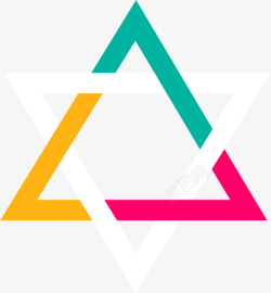 彩色三角形标签素材