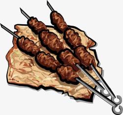 珠串多肉美味肉串插图高清图片