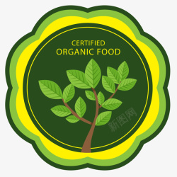 天然食品背景绿色有机植物标标签矢量图图标高清图片