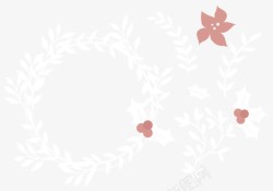 橄榄枝花环婚庆装饰图标图标