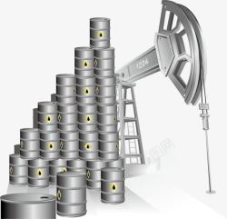卡通石油油桶石油工业高清图片