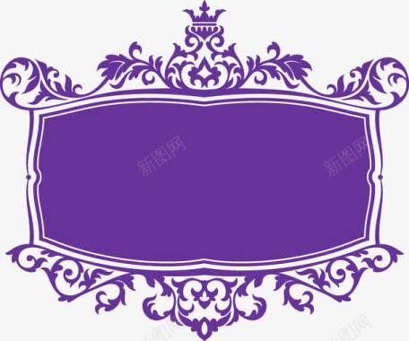 抽象花纹背景紫色欧式花纹婚礼logo图标图标