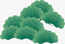 松叶松树树叶元素矢量图高清图片