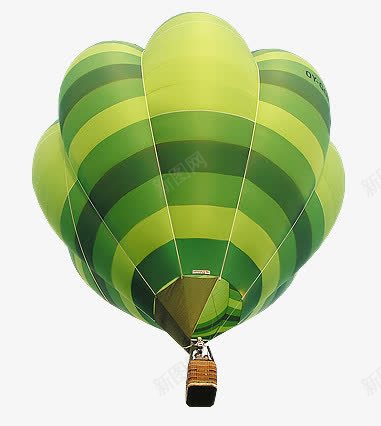 绿色清新风格热气球png免抠素材_88icon https://88icon.com 清新 热气球 绿色 风格