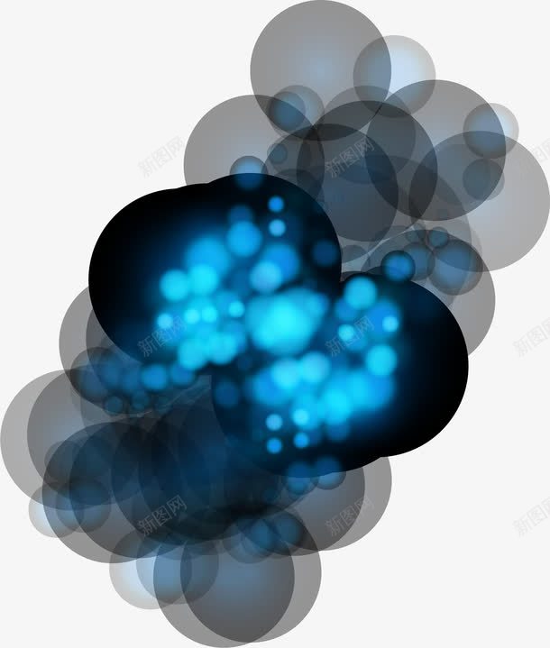 唯美蓝色灯光png免抠素材_88icon https://88icon.com 光影 光斑 光晕 免抠PNG 华灯初上 城市灯光 夜景灯光效果 浪漫 街灯效果 霓虹灯