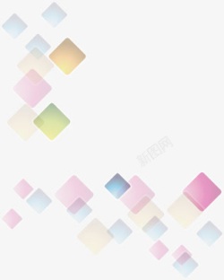 炫彩正方形素材