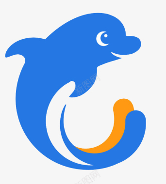 动物卡通手绘蓝色携程logo图标图标