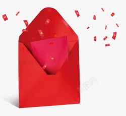 红包信封创意合成红包雨信封高清图片