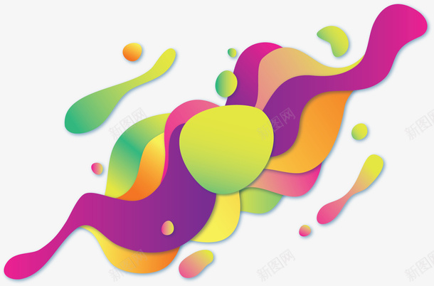 波浪彩色流体花纹矢量图ai免抠素材_88icon https://88icon.com 彩色流体 流体 流体花纹 矢量png 艺术感 艺术流体 矢量图
