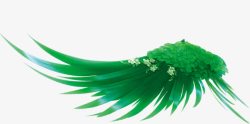 绿色树叶翅膀个性素材