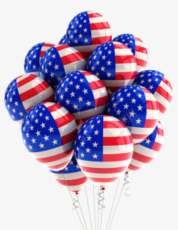 美国国旗图案的气球素材