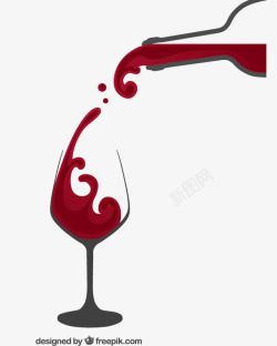 餐厅插图设计把红葡萄酒高清图片