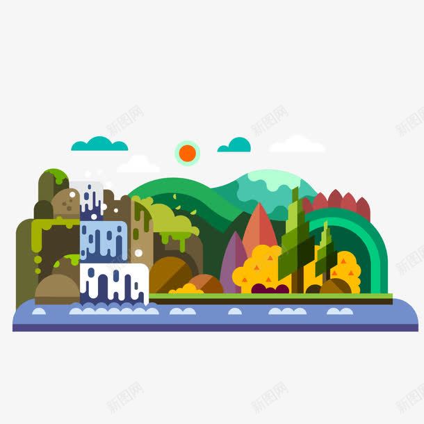 植物园旅游景点矢量图ai免抠素材_88icon https://88icon.com 旅游风景区 绿色 矢量图