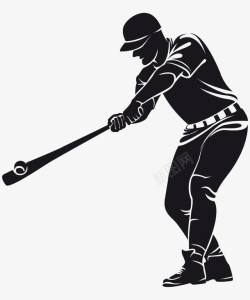 卡通瑜伽动作海报打棒球的运动员高清图片