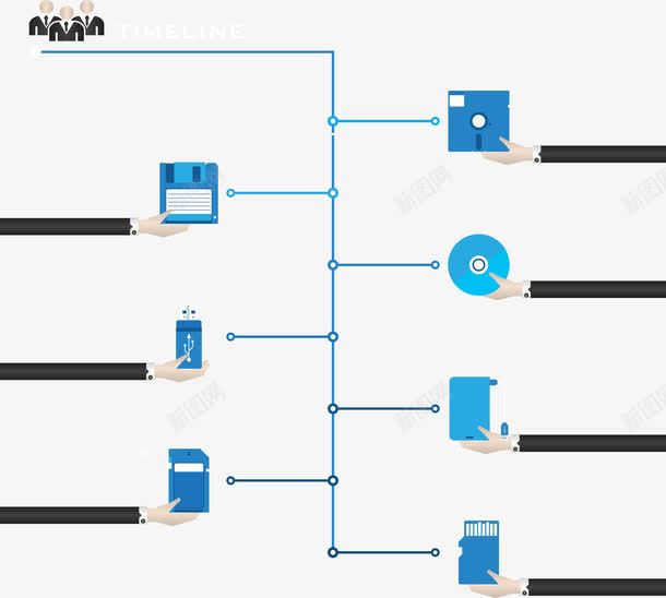 PPTPPT元素PPT模板png免抠素材_88icon https://88icon.com 上升线 几何形状 商务讲解 年表 时间线 时间轴 立体 阶梯线