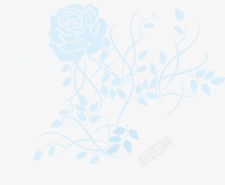 浅蓝色花卉背景素材